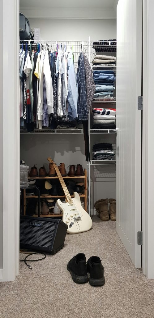 organised wardrobe after decluttering
